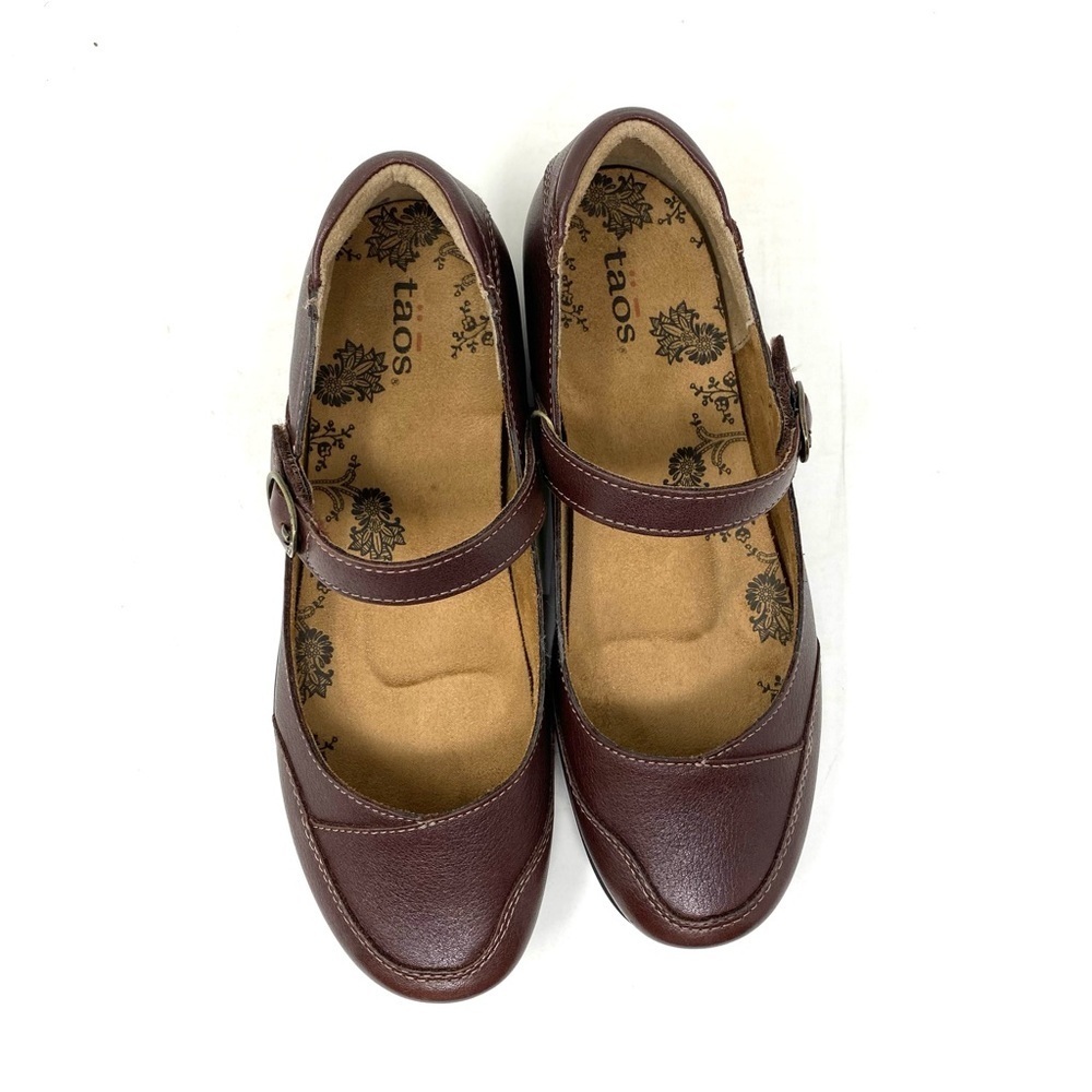 Taos Women's Uncommon Mary Jane Cognac Leather WIDE - Picture 5 of 7